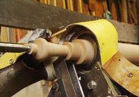 Baseball bat being made
