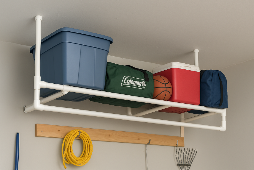 A Simple DIY Tip for Overhead Garage Storage 