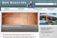 screenshot of ronhazelton.com home page