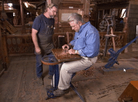 Making molding at foot-operated shaper