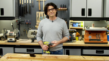 Brian Kelsey at a workbench