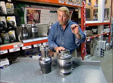Man with different garbage disposals