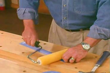 remove lint from paint roller