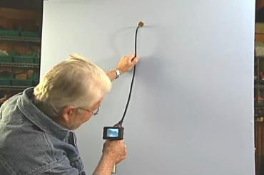 using a seesnake camera to see behind a wall
