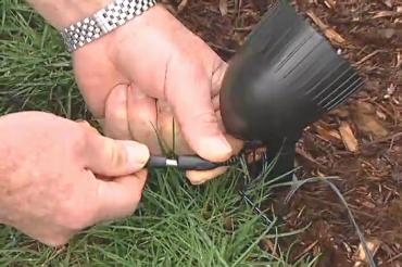 installing wiring for remote solar light panel