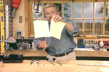 using a newly sharpened knife