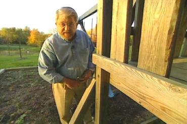 inspecting a child's playset for safety hazards