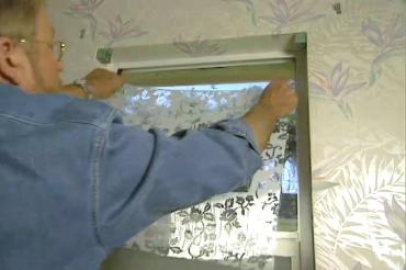 applying frosted window film
