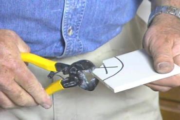 cutting a tile