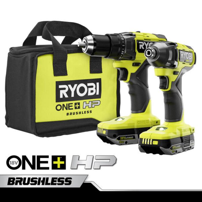 RYOBI 18V ONE+ HP BRUSHLESS 2-TOOL COMBO KIT