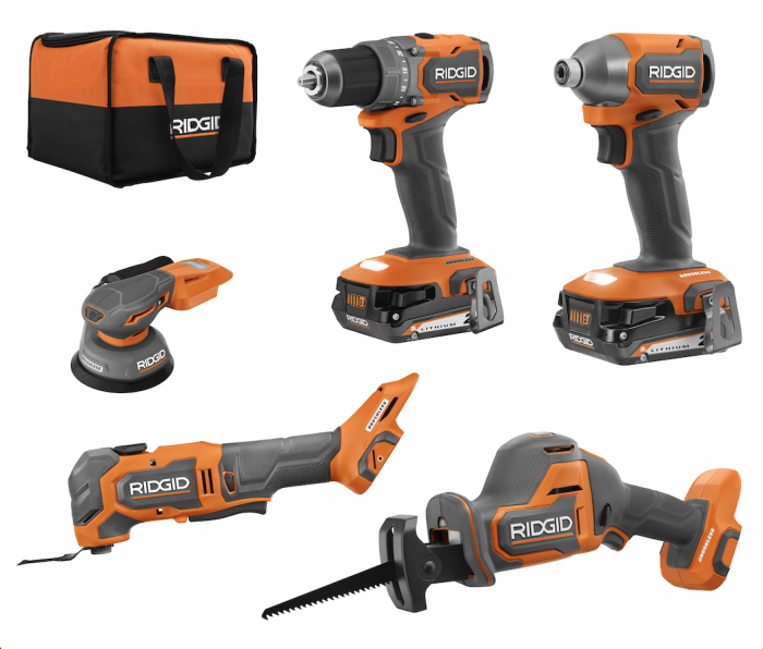 RIDGID 18V SubCompact Brushless 4-Tool Bundle